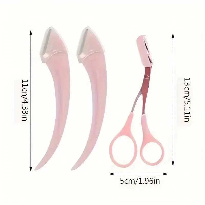 Eyebrow Trimmer Set – Razor, Scissors & Comb