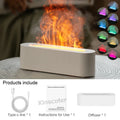 RGB Flame Humidifier Aroma Diffuser: USB Desktop Aromatherapy Purifier with Simulated Light for Bedroom (7 Colors)
