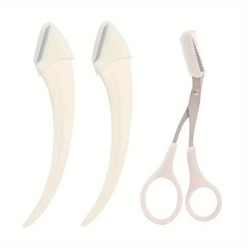 Eyebrow Trimmer Set – Razor, Scissors & Comb