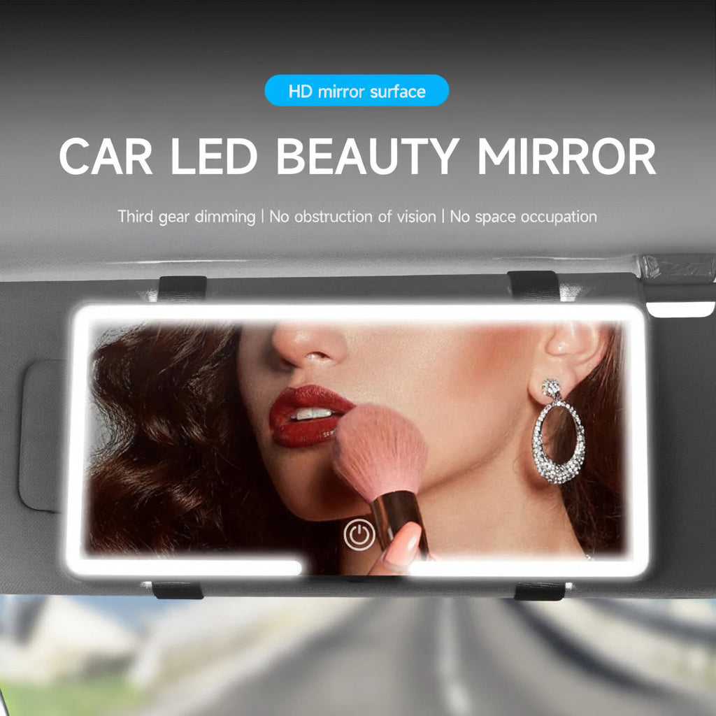 GlowVisor™ LED Makeup Mirror 🚗💡 Flawless Anywhere