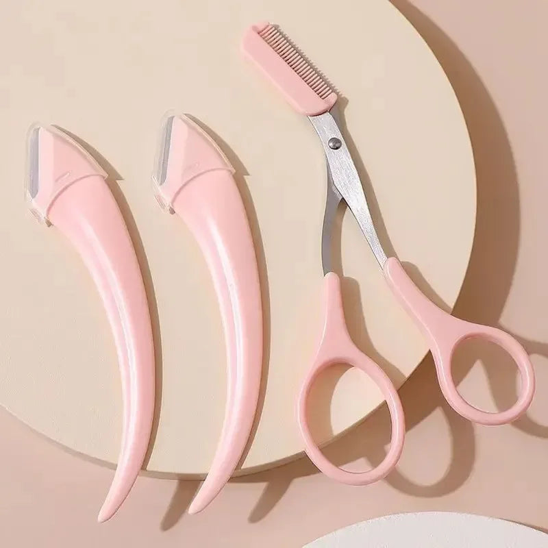 Eyebrow Trimmer Set – Razor, Scissors & Comb