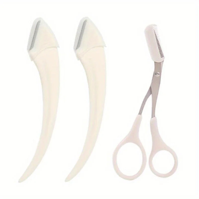 Eyebrow Trimmer Set – Razor, Scissors & Comb